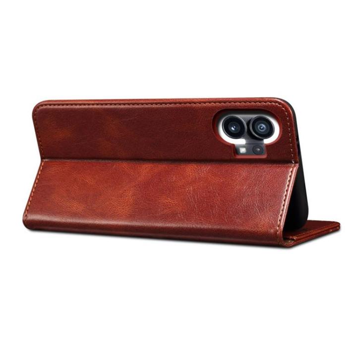 OEM - Nothing Phone 1 Plånboksfodral Crazy Horse Flip - Brun