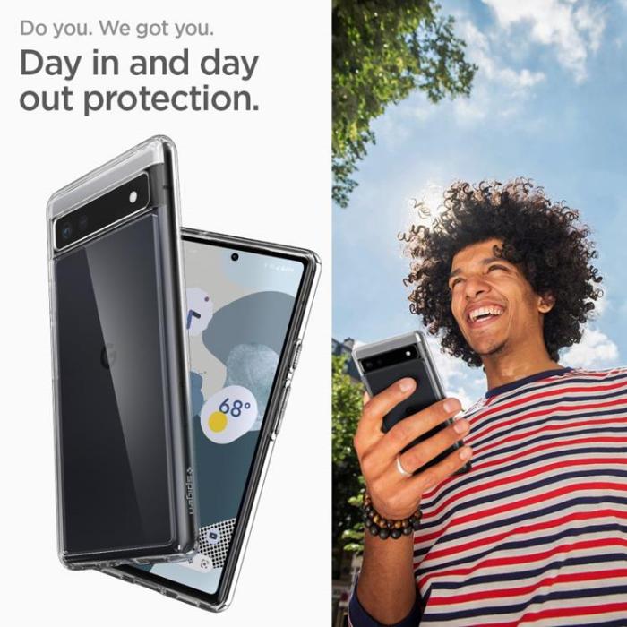UTGATT - Spigen Ultra Hybrid Skal Google Pixel 6a - Crystal Clear