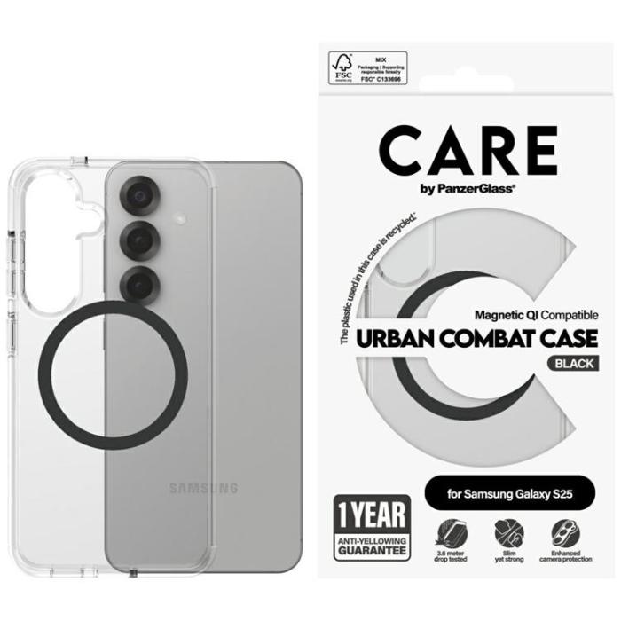 PanzerGlass - CARE By PanzerGlass Galaxy S25 Mobilskal MagSafe QI Urban Combat - Svart