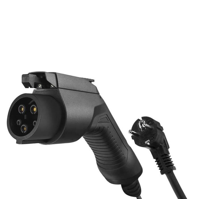 UTGATT1 - Green Cell Laddkabel Elbil EV17 Typ1 Schuko 5.5m 3.6kW 10/16A LCD IP66 - Svart