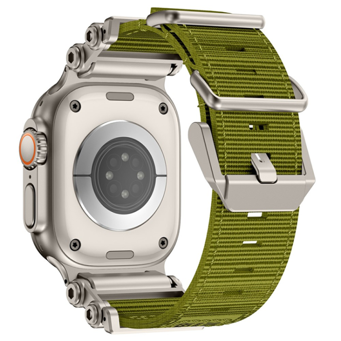 A-One Brand - Apple Watch 42/44/45/46/49mm Armband Nylon - Grön