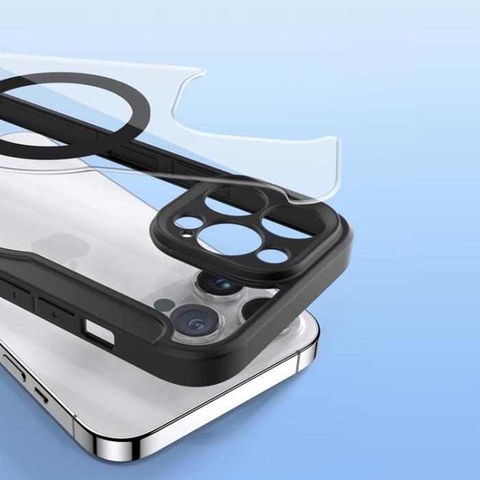 UTGATT - Dux Ducis iPhone 14 Pro Max Plånboksfodral Magsafe Skin X Pro - Svart