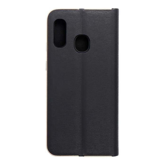 Forcell - Forcell LUNA Guld fodral till Samsung Galaxy A20e Svart