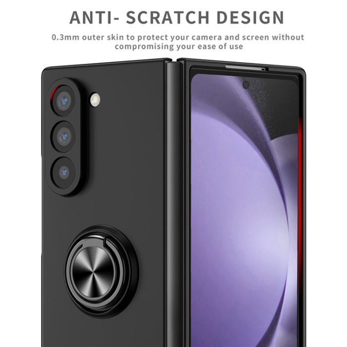 A-One Brand - Galaxy Z Fold7 5G Mobilskal Rotatable Ring Kickstand - Svart