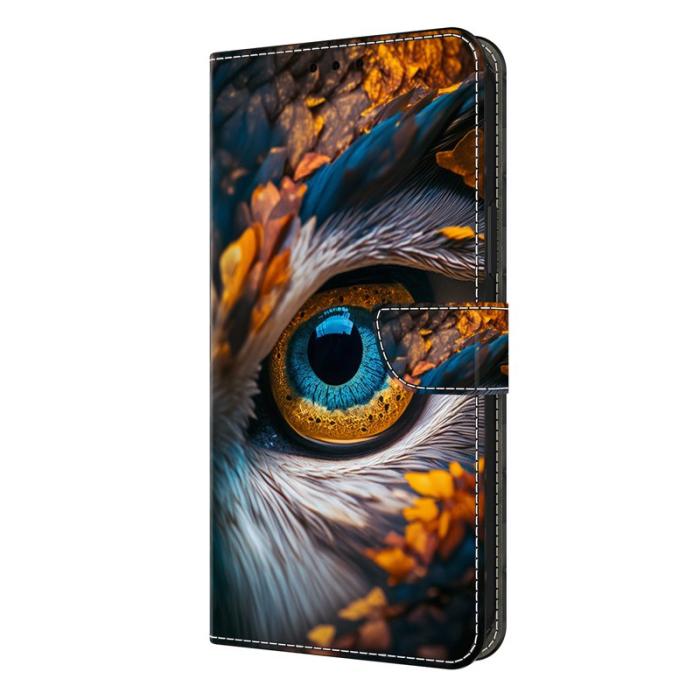 OEM - Samsung Galaxy S26 Plus Plånboksfodral Konstläder Flip Ställ - Blå Ögon