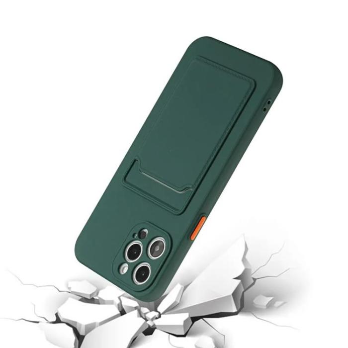 Taltech - iPhone 15 Pro Max Mobilskal Korthållare - Midnattsgrön