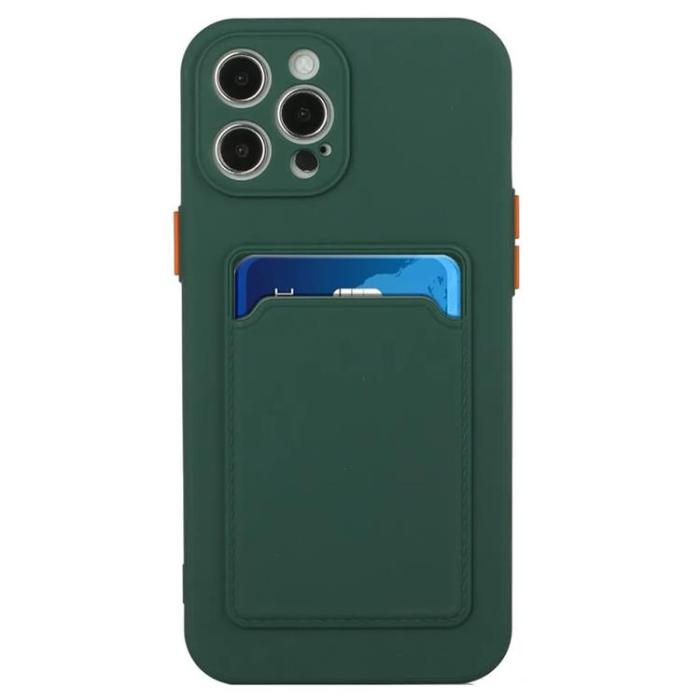 Taltech - iPhone 15 Pro Max Mobilskal Korthållare - Midnattsgrön