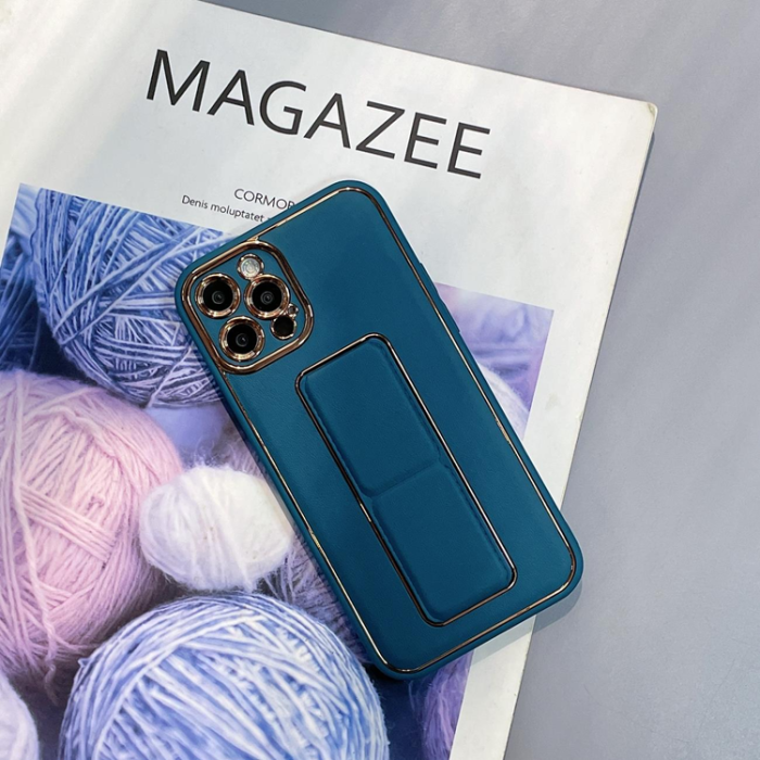 OEM - iPhone 12 Skal Kickstand - Blå