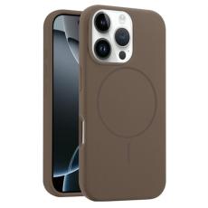 A-One Brand - iPhone 16 Pro Mobilskal MagSafe Silikon Anti Drop - Brun