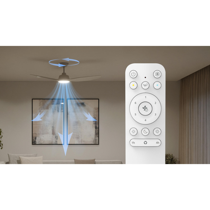 Philips - Philips Takfläktlampa 1.06m Olas - Vit/Wood