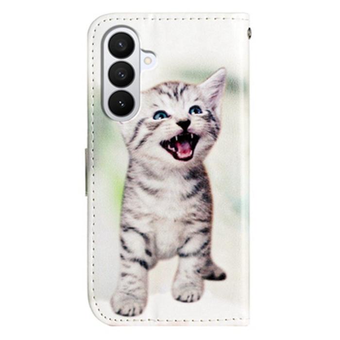 OEM - Samsung Galaxy A57 Plånboksfodral Konstläder Tryckt Mönster - Katt