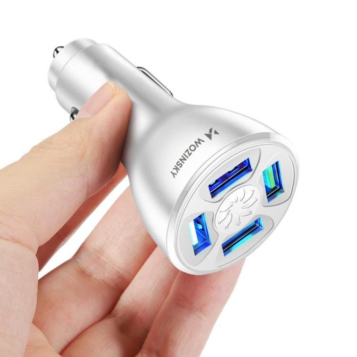 Wozinsky - Wozinsky Billaddare 50W 4x USB-A QC - Vit