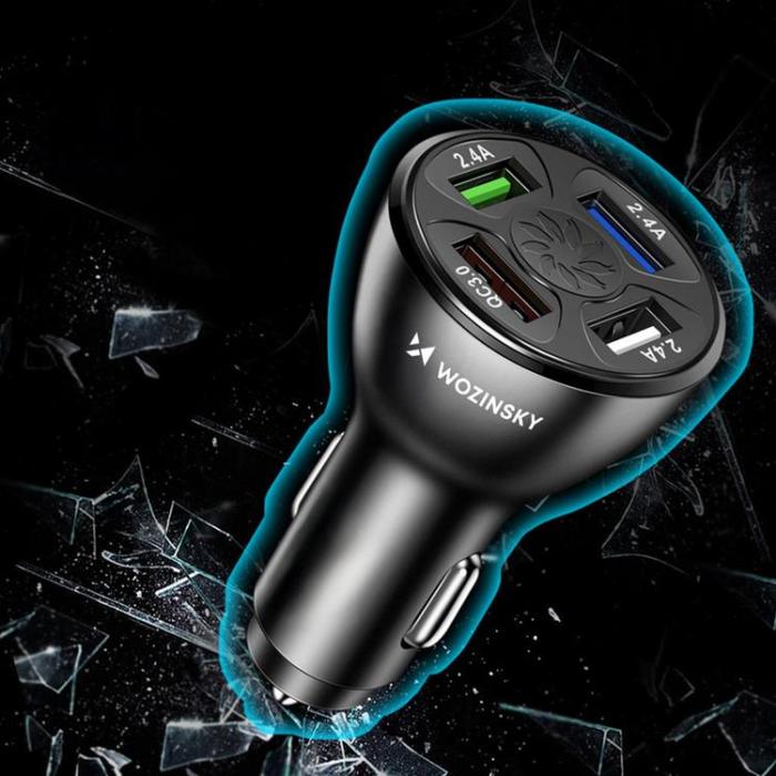 Wozinsky - Wozinsky Billaddare 50W 4x USB-A QC - Vit