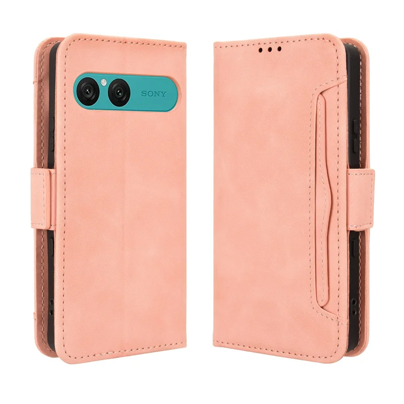 Sony Xperia 10 VII Plånboksfodral Läder - Rosa | 2353 | AlltMobil