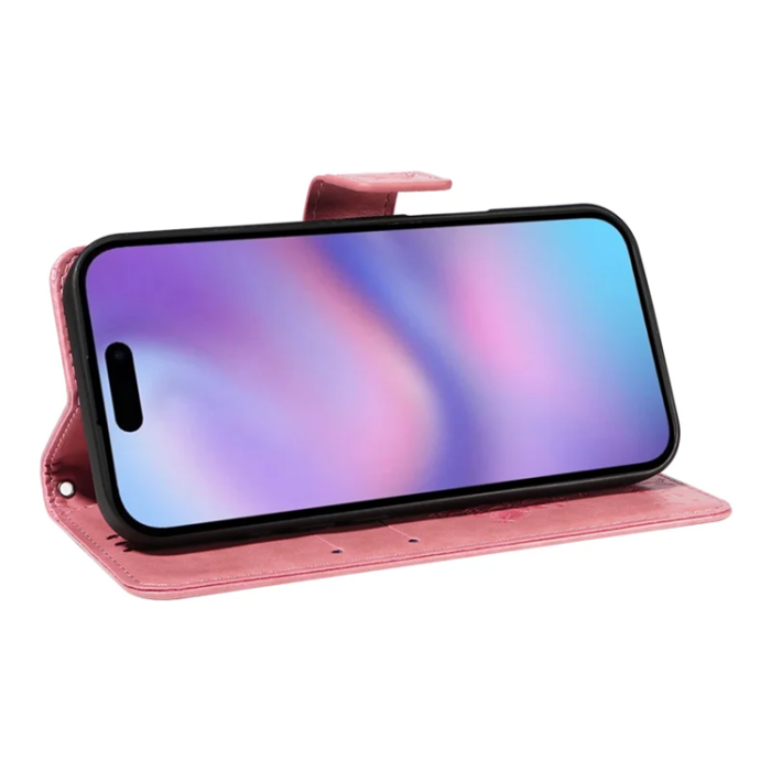 A-One Brand - iPhone 17 Plånboksfodral Tree Pattern - Rosa