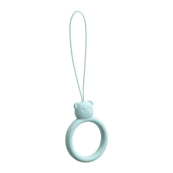 UTGATT - Mobilsnöre Bear Ring Silicone - Blå
