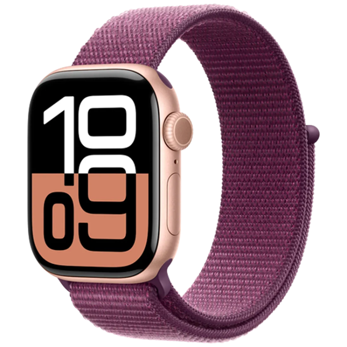 Apple - Apple Watch Series 10 42mm GPS (Purple Aluminium - Ink Sport Loop)