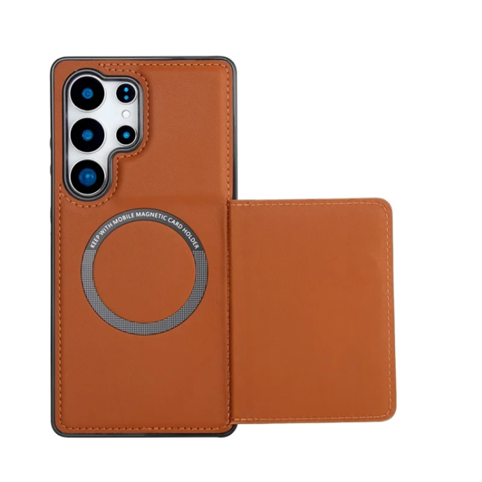 A-One Brand - Galaxy S25 Ultra Plånboksfodral MagSafe Detachable - Brun