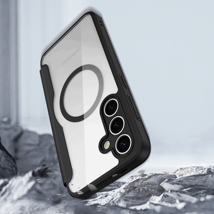 Dux Ducis - Dux Ducis Galaxy S25 Plånboksfodral MagSafe Skin X Pro - Svart