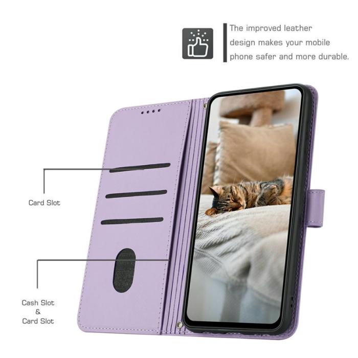 OEM - Plånboksfodral för Samsung Galaxy S26 Konstläder med rem - Lila