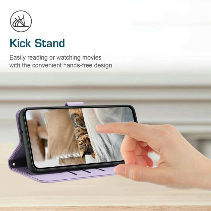 OEM - Plånboksfodral för Samsung Galaxy S26 Konstläder med rem - Lila