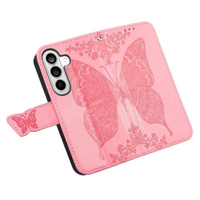 OEM - Plånboksfodral för Samsung Galaxy S26 Konstläder med rem - Rosa