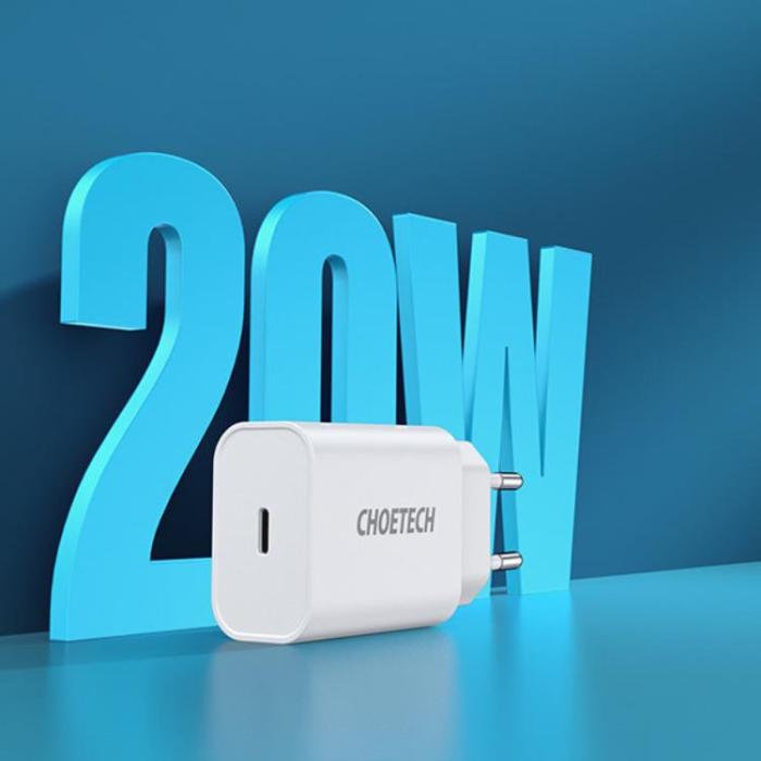 Choetech - Choetech Väggladdare 20W USB-C - Vit