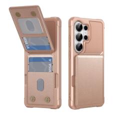 OEM - Mobilfodral f&ouml;r Samsung Galaxy S26 Ultra Kickstand Kortfack - Ros&eacute;guld