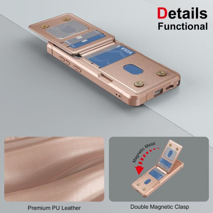 OEM - Mobilfodral för Samsung Galaxy S26 Ultra Kickstand Kortfack - Roséguld