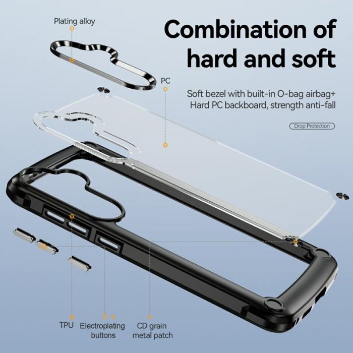 OEM - Mobilskal för Samsung Galaxy S26 Plus Stöttålig PC + TPU - Svart