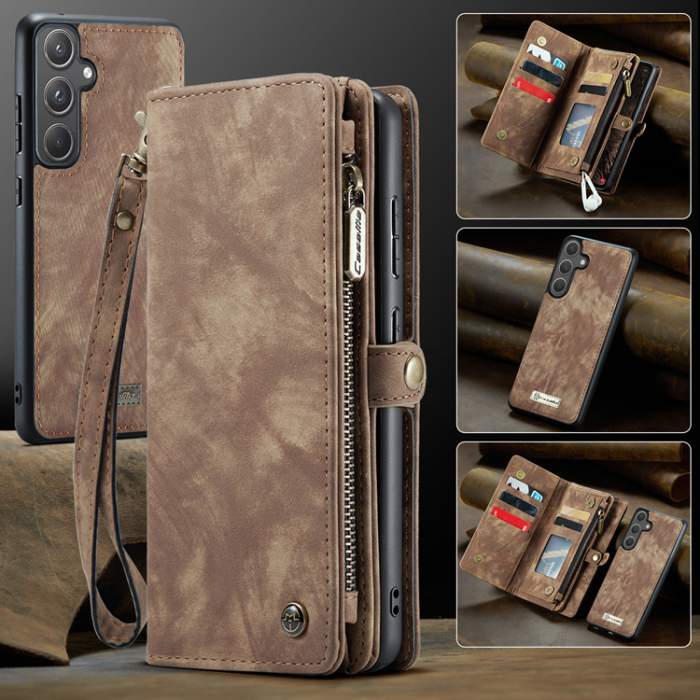 Caseme - CASEME Galaxy S25 FE Plånboksfodral Detachable 008 - Brun