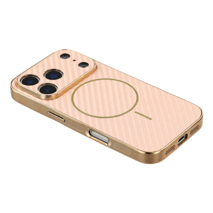 A-One Brand - iPhone 17 Pro Max Mobilskal MagSafe Carbon Fiber Electroplated