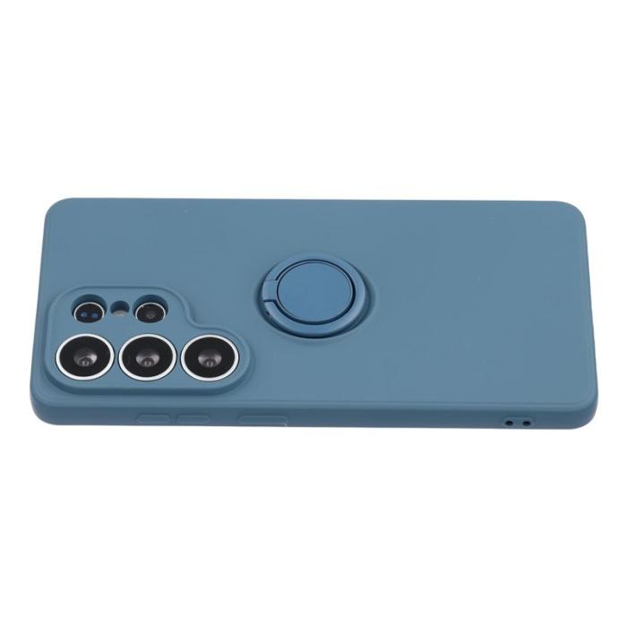 OEM - Mobilskal för Samsung Galaxy S26 Ultra Silikon med Ring Kickstand - Mörkblå