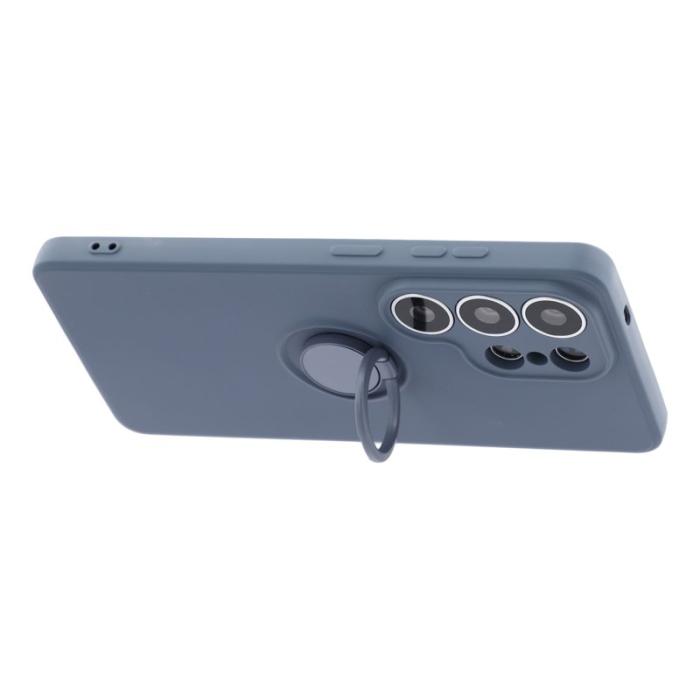OEM - Mobilskal för Samsung Galaxy S26 Ultra Silikon med Ring Kickstand - Mörkblå