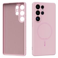 ABEEL - ABEEL Mobilskal till Samsung Galaxy S25 Ultra MagSafe Liquid Silicone Rosa
