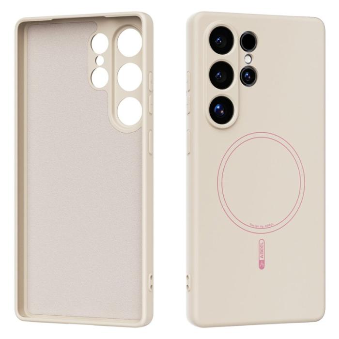 ABEEL - ABEEL Mobilskal till Samsung Galaxy S25 Ultra MagSafe Liquid Silicone Beige