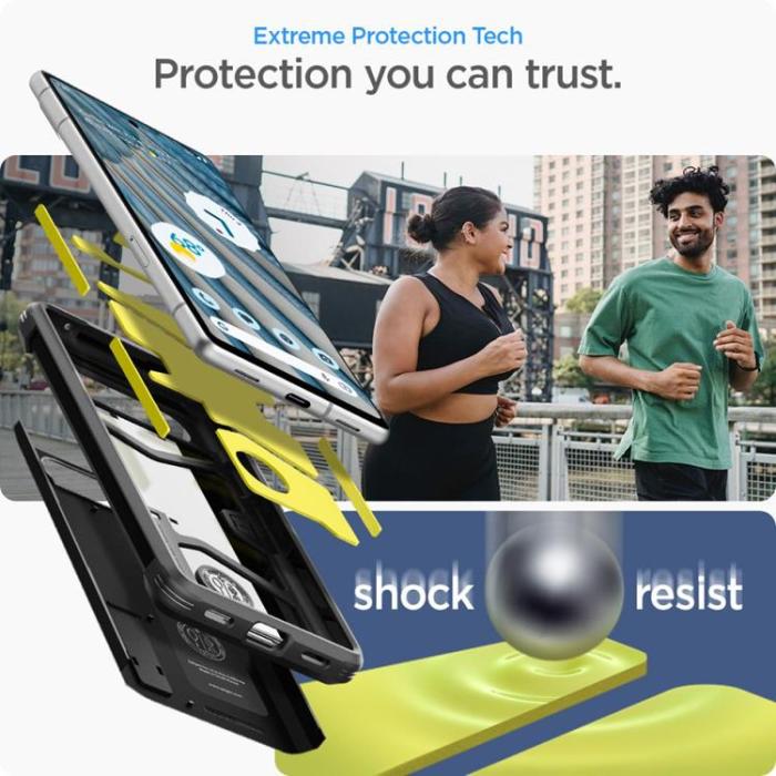 UTGATT - Spigen Google Pixel 7A Mobilskal Tough Armor - Svart