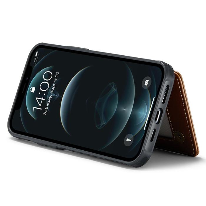 Caseme - CASEME C22 iPhone 12 Pro Max Fodral Konstläder RFID-Skydd Brun