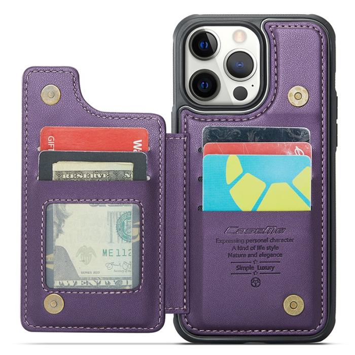 Caseme - CASEME C22 Mobilskal till iPhone 12 Pro Max Läder med RFID - Lila