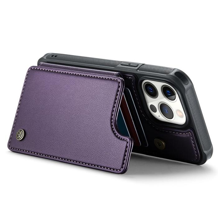 Caseme - CASEME C22 Mobilskal till iPhone 12 Pro Max Läder med RFID - Lila