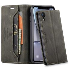 AUTSPACE - AUTSPACE A01 iPhone XR Pl&aring;nboksfodral i Konstl&auml;der - Brun
