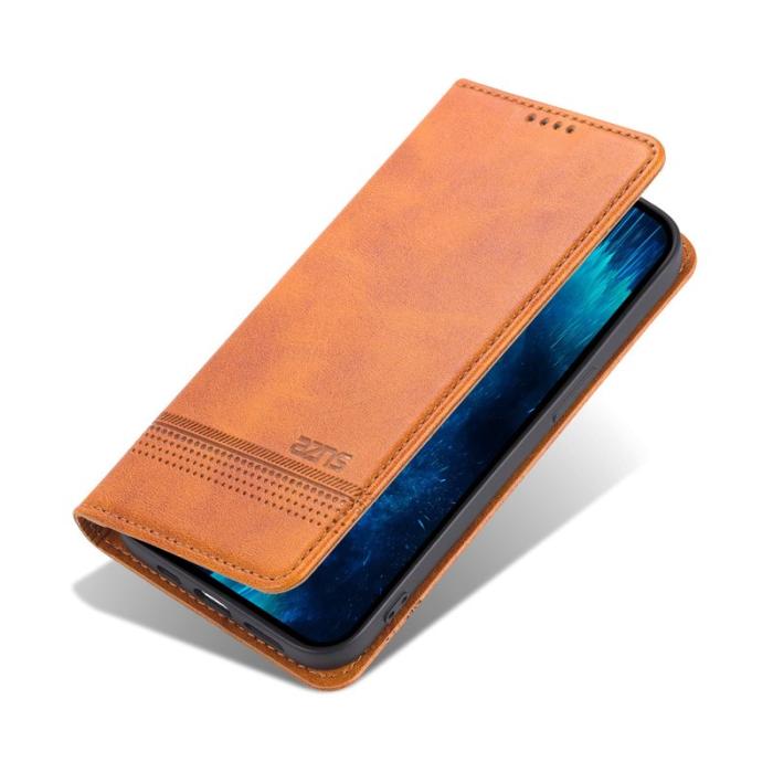 AZNS - AZNS iPhone 16 Pro Plånboksfodral Konstläder - Brun
