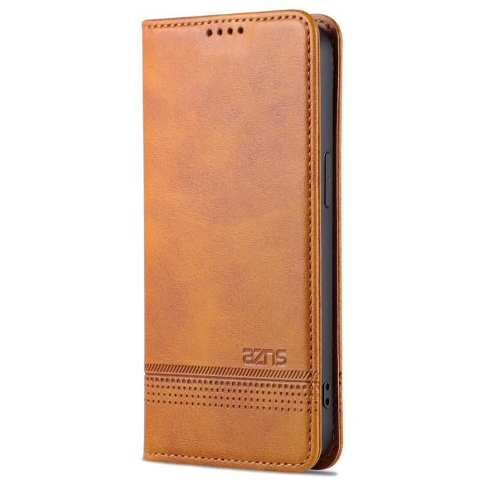 AZNS - AZNS iPhone 16 Pro Plånboksfodral Konstläder - Brun