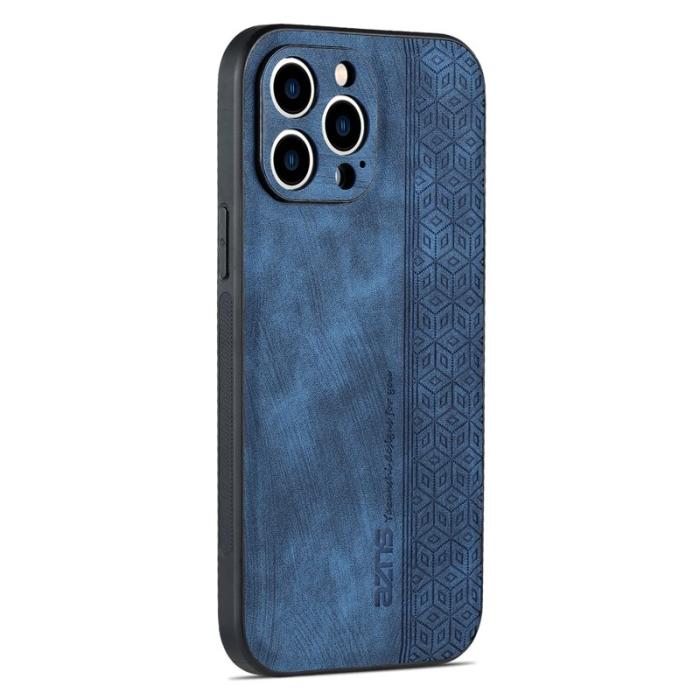 AZNS - AZNS iPhone 16 Pro Fodral Skyddande KonstLäder - Blå