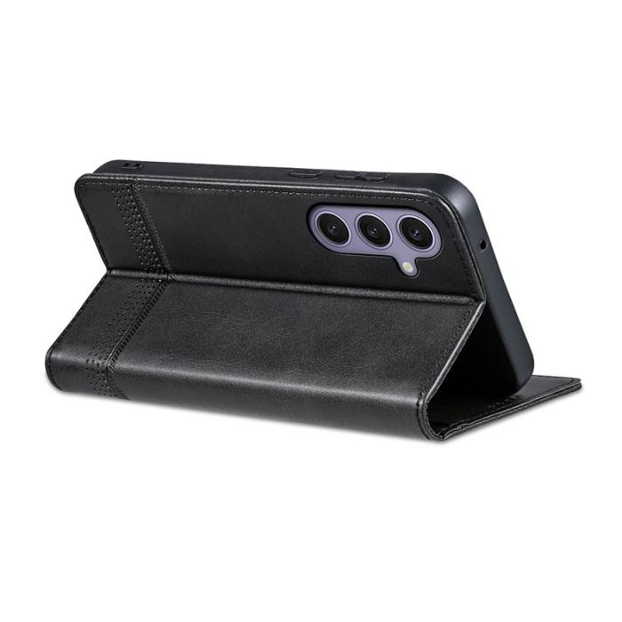 AZNS - AZNS Samsung Galaxy S25+ Plånboksfodral Konstläder - Svart