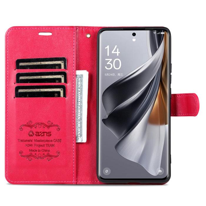 AZNS - AZNS Samsung Galaxy S25 Plånboksfodral Anti-Scratch Konstläder - Röd