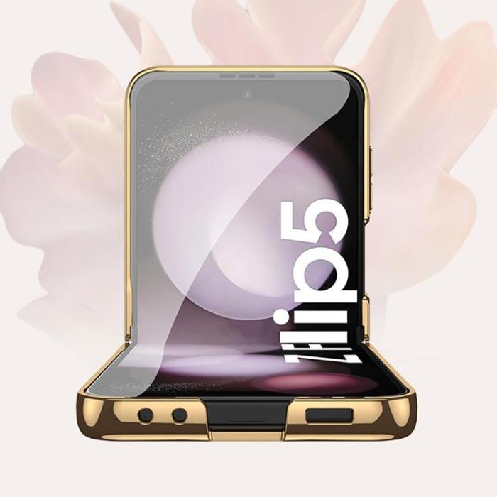 Tech-Protect - Tech-Protect Galaxy Z Flip 5 Mobilskal Mood Marble - Svart