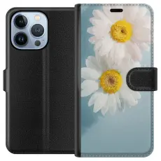 Gustaf - Pl&aring;nboksfodral till Apple iPhone 13 Pro med Sommarblommor
