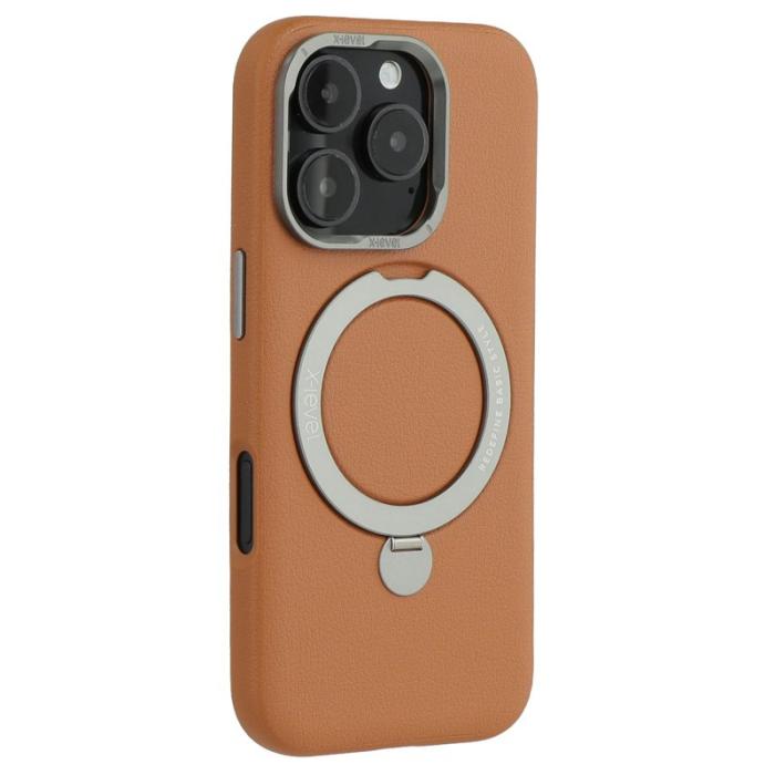 X-Level - X-LEVEL Mobilskal till iPhone 16 Pro med Kickstand - Brun