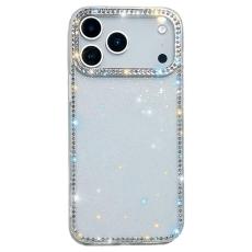 A-One Brand - iPhone 17 Pro Mobilskal Rhinestone Edge -Glitter Transparent